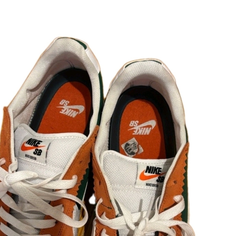 Nike BRSB Skate Shoes Orange Green Gum Sole Men’s Size 11.5 US DH9227-800 - Picture 6 of 8